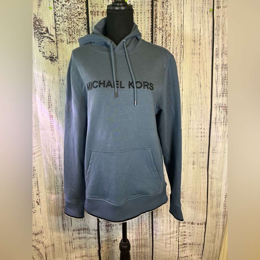 Mens Michael Kors Hoodie, Size Medium, Blue, White, Black
